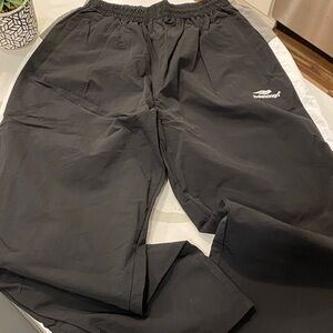 Balenciaga Men's Black Casual Track Pants with Elastic Waist